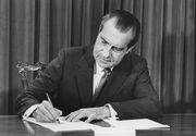 Richard Nixon signing the Civil Rights Act of 1965