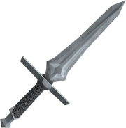 Steel dagger detail