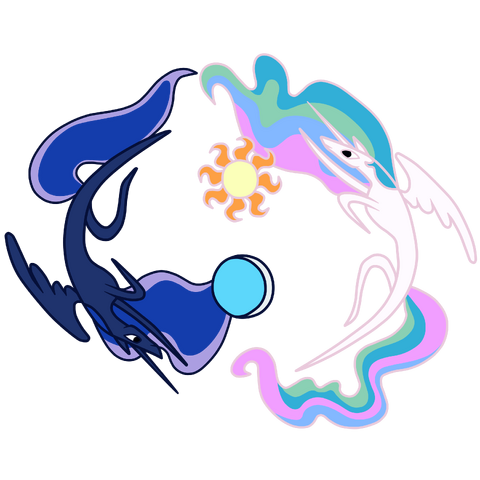 Plik:Celestia and Luna by AgnessAngel.png