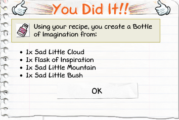 Bottle of Imagination crafting