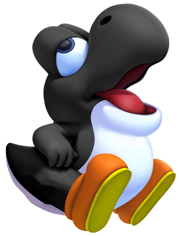 File:Black Baby Yoshi 3D.png