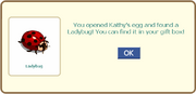 Mystery Egg Ladybug popup