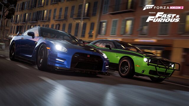 File:Brian's Nissan GT-R & Letty's Challenger - Forza Horizon 2.jpg