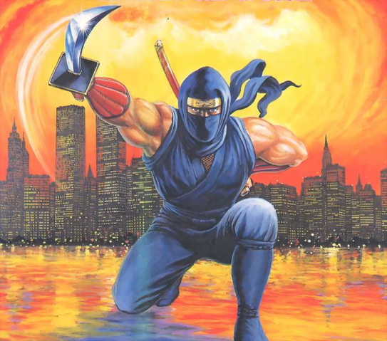 File:Ninja Gaiden - Ryu Hayabusa as he appears on the front art cover of the NES version of Ninja Gaiden III.png