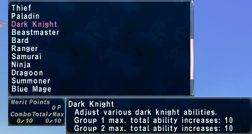 Merit categories