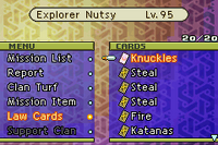 FFTA Law Cards Menu