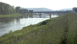 Chemung River in Elmira, New York
