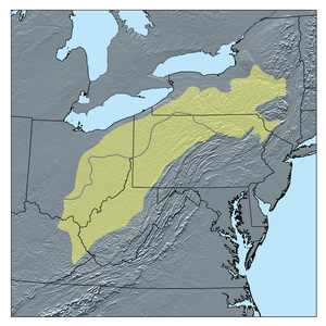 Allegheny plateau map