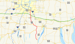 New York State Route 64 map