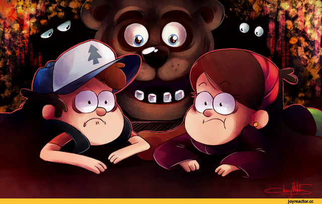 Файл:Gravity-Falls-Dipper-Pines-Mabel-Pines-Five-Nights-at-Freddy's-1583940.png