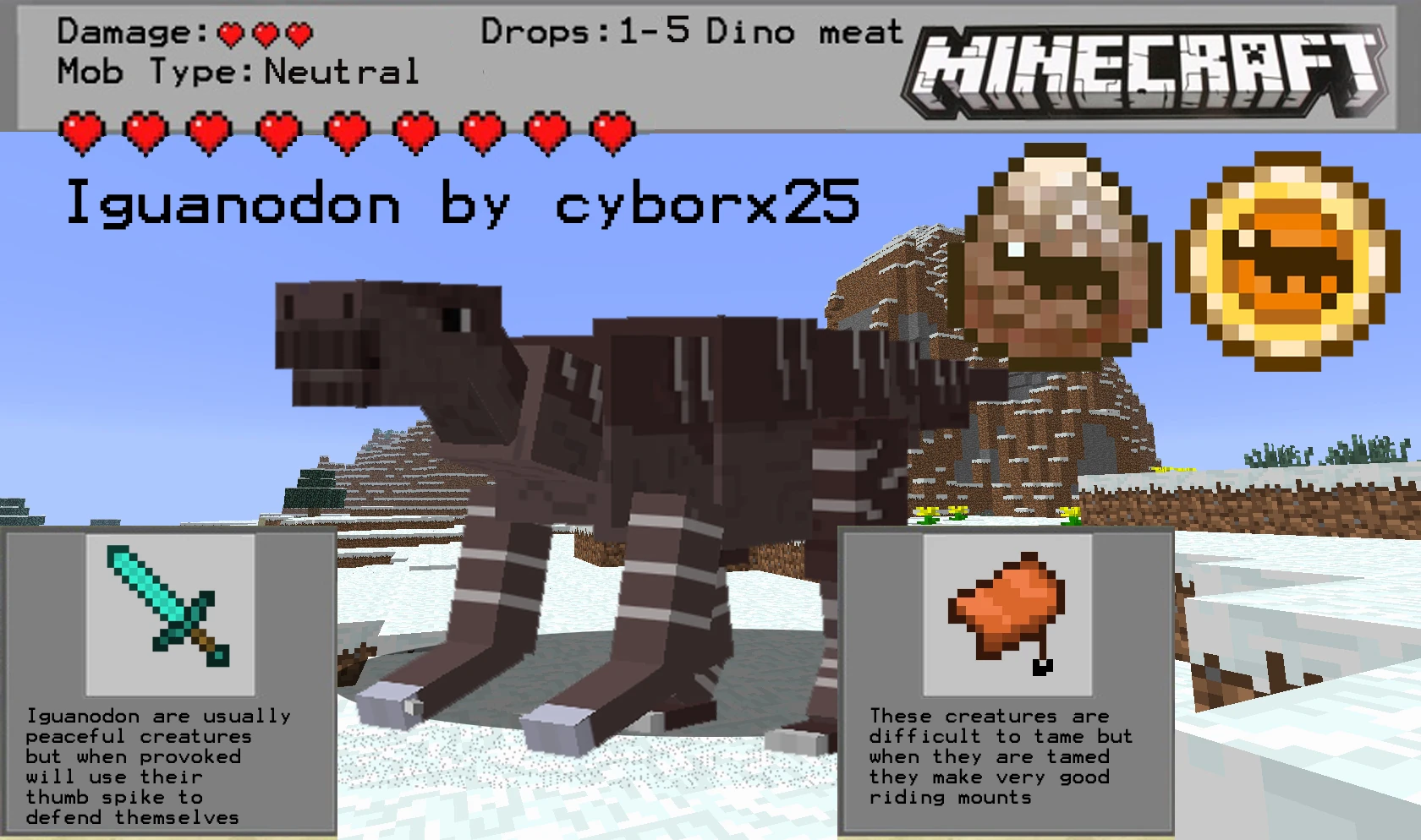 Image Iguanodon portrait.jpg Fossils and Archeology Mod Revival