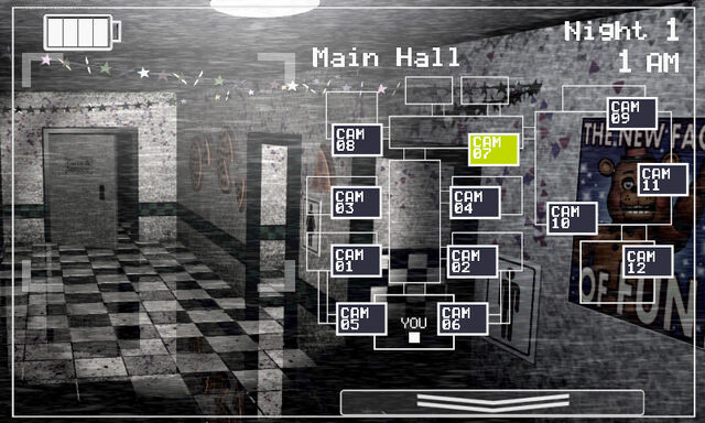 Archivo:FNaF 2 (Móvil) - Main Hall (Derecha).jpg