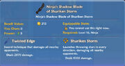 Ninja's Shadow Blade of Shuriken Storm item