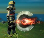 New School Twin Crescent Axe held