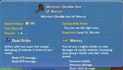 Warrior’s Double Axe of Warcry item