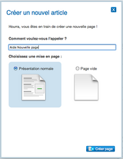 Boite nouvel article
