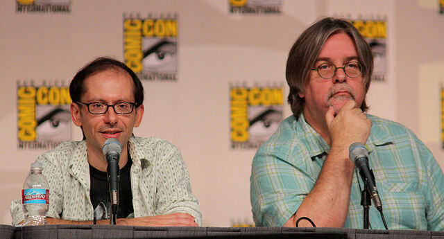 Arquivo:David X. Cohen & Matt Groening.jpg