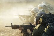 Soldiers in combat action Israel Israeli army 001