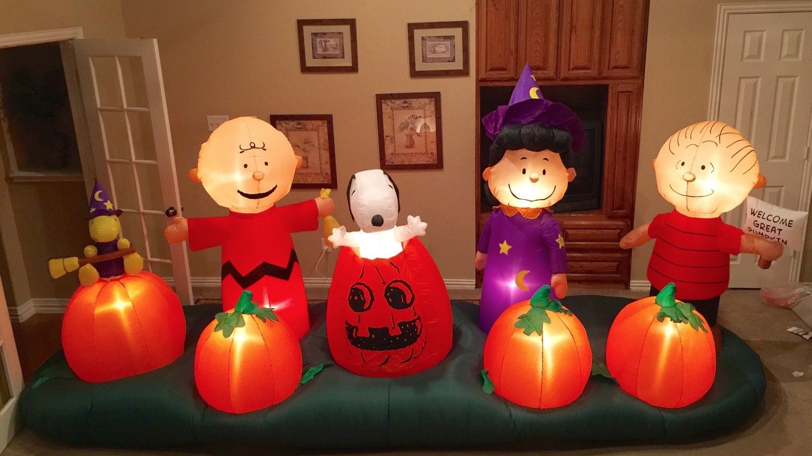 image gemmy prototype halloween peanuts scene inflatable snoopy outdoor christmas