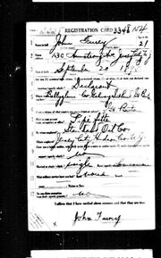 John Furey WW1