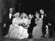 Wedding of Ruby Margaret Olson (1924-2011) and Albert Duane Engstrom on April 6, 1949