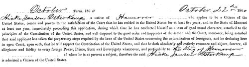 Hicke citizenship