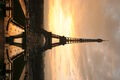 Tour eiffel at sunrise from the trocadero
