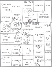 Map of Champaign County Illinois