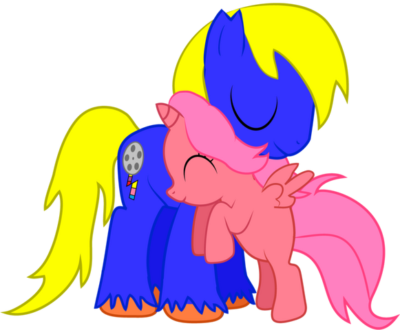 File:Bdps joe bloom pony hug by creshosk-d55tkxr.png
