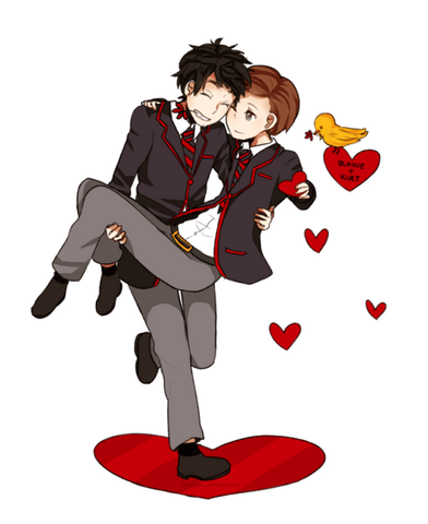 File:Klaine Blaine Kurt Anime.png