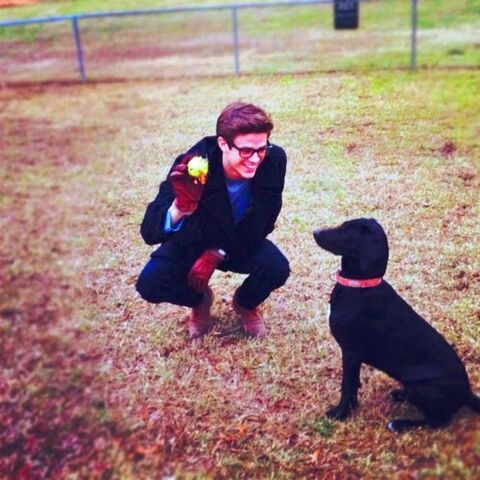 File:Grant gustin and dog.jpg