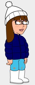 Karen in her winter wear