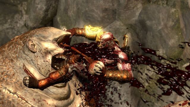 Archivo:Kratos arrancándole el ojo a un Cíclope Demente 3.jpg