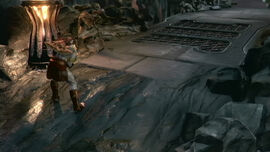 Kratos saliendo del Río Estigia