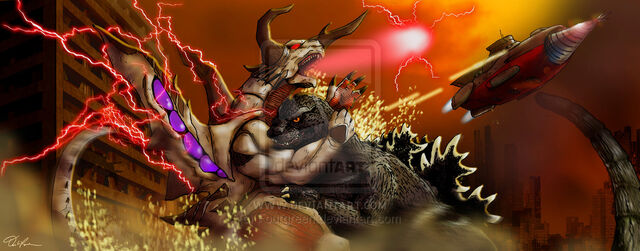 Archivo:Godzilla VS Bagan.jpg