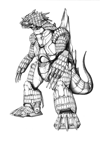 File:Concept Art - Godzilla Against MechaGodzilla - Kiryu 51.png