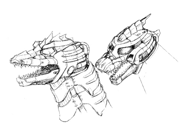 File:Concept Art - Godzilla Against MechaGodzilla - Kiryu Head 1.png