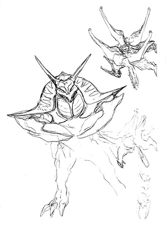 File:Concept Art - Godzilla 2000 Millennium - Orga 53.png