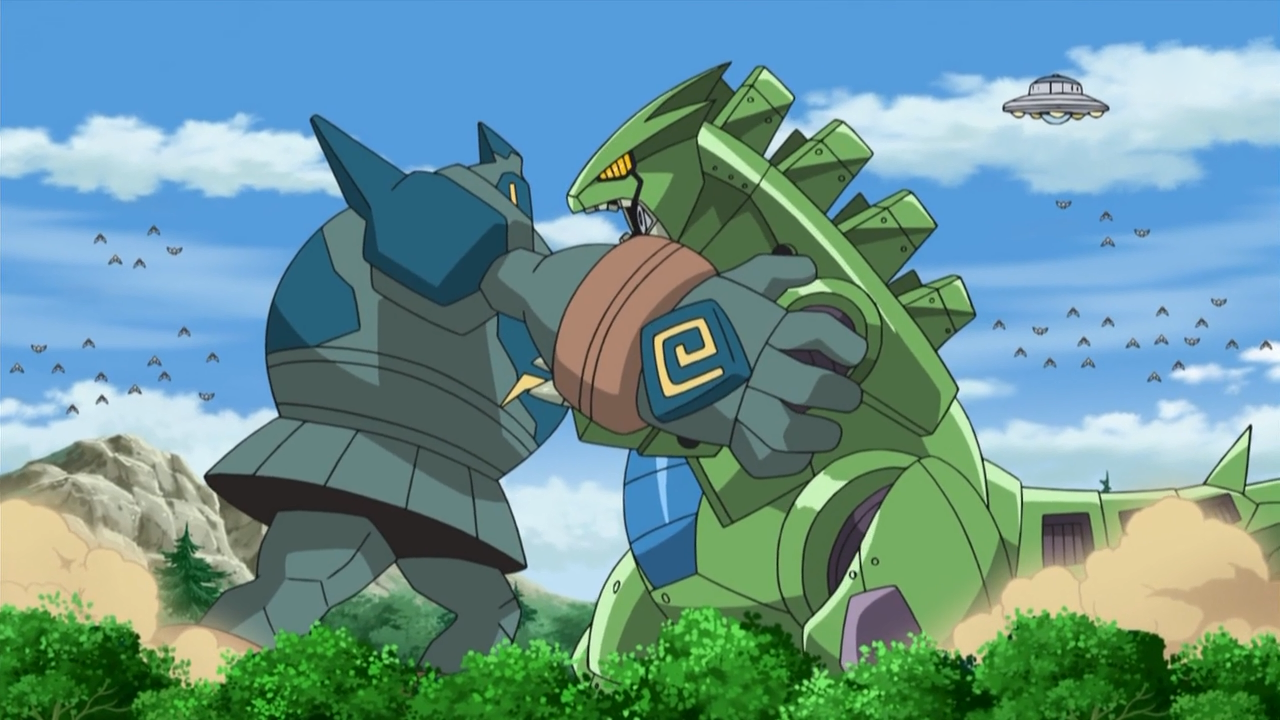 Image - Golurk vs. Mecha Tyranitar.png | Gojipedia | FANDOM powered by ...