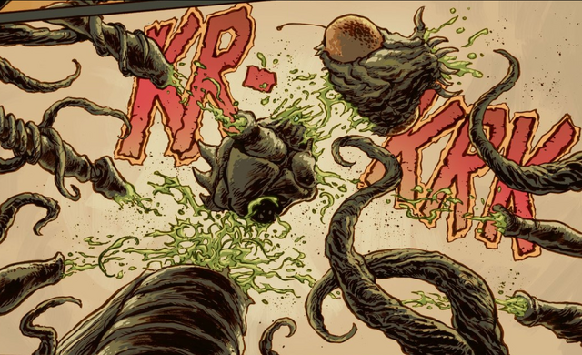 File:Godzilla Cataclysm Issue 1 - Kamacuras is ripped apart by Biollante.png