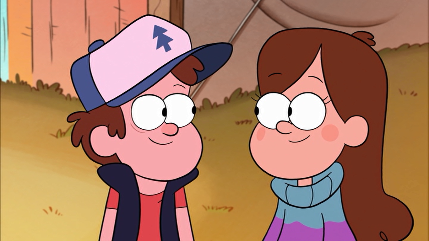 Image S1e9 Dipper and Mabel looking at each other.png Gravity Falls