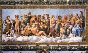 Zeus gifting the gods