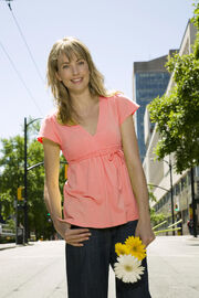 1312 Pleated Neck TopBlush