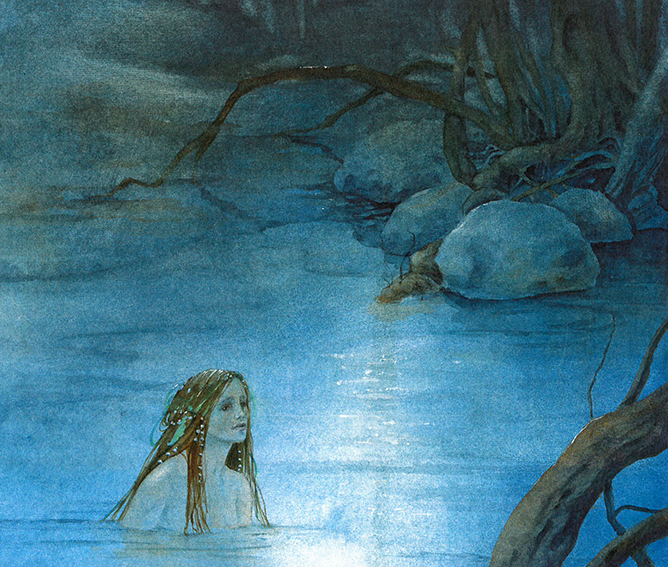 Bild Nixe im teich Daniela Drescher.jpg GrimmBilder Wiki FANDOM