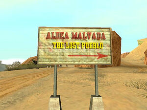 Aldea Malvada GTA San Andreas (panneau).jpg