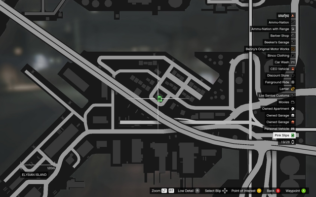 File:Vehicle Export Showroom GTAO Pinkslips Elysian Island Map.png