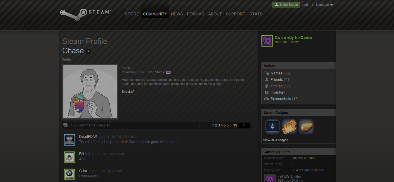 Steamcommunity steam id. Steam 2012. Стим профиль. Steam 2008. Стим проекты в школе.