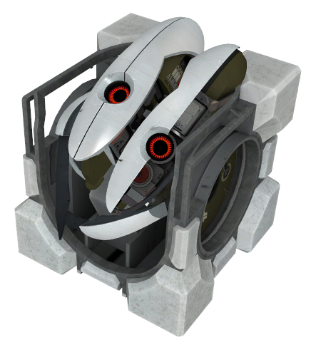 Portal : Turret (Knocked Over By Companion Cube) Minecraft Skin