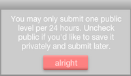 24 hour level delay?
