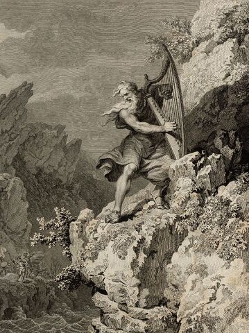 File:Celtic druid playing the harp.jpg